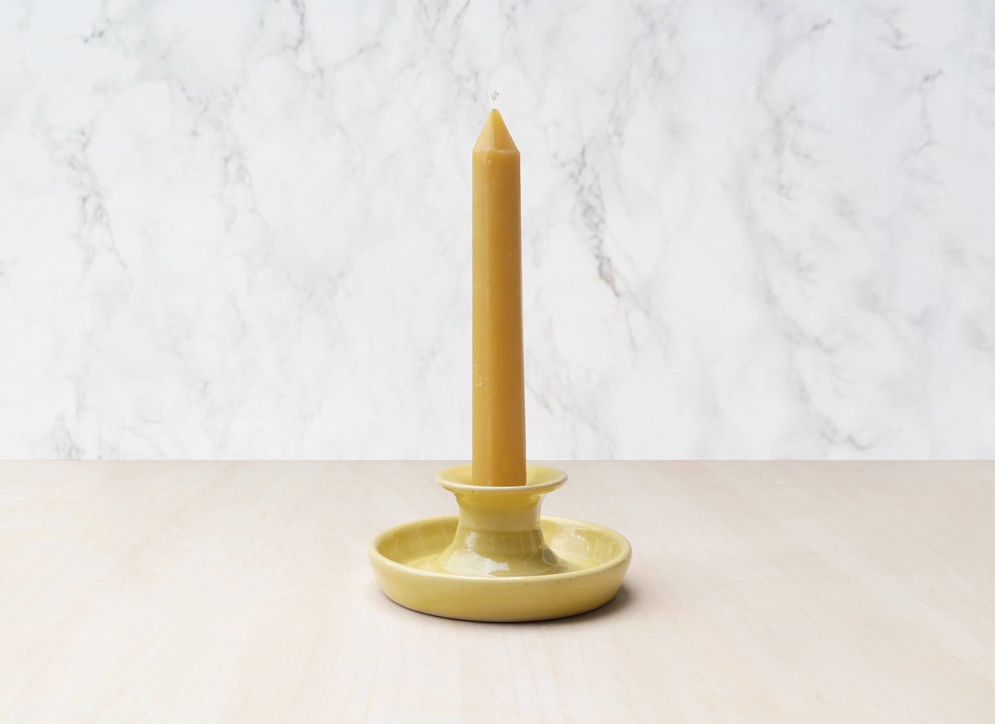 Ceramic Candle Holder - Dandelion Yellow