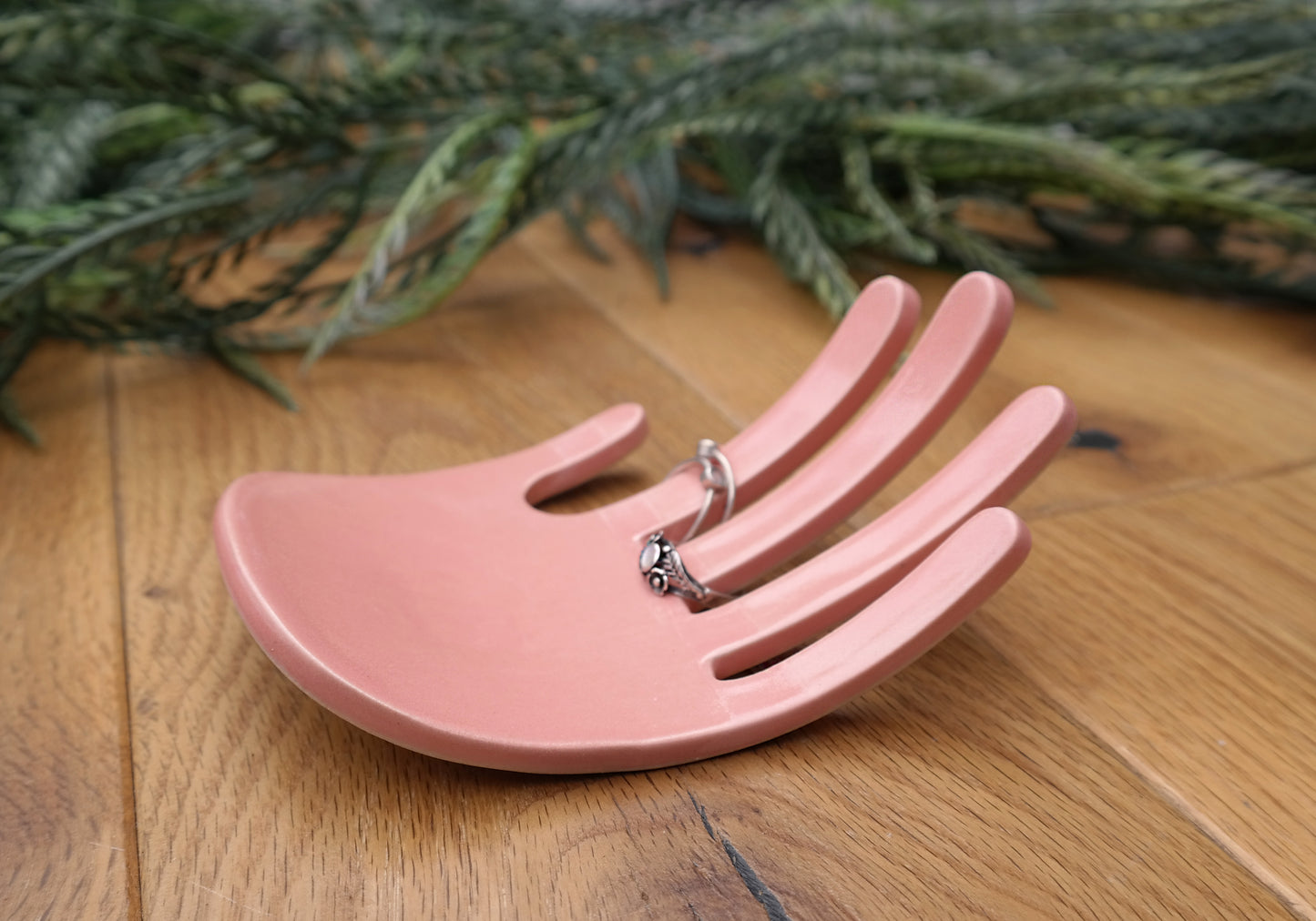 Hand Shaped Jewelry Dish - Pink Ring Tray