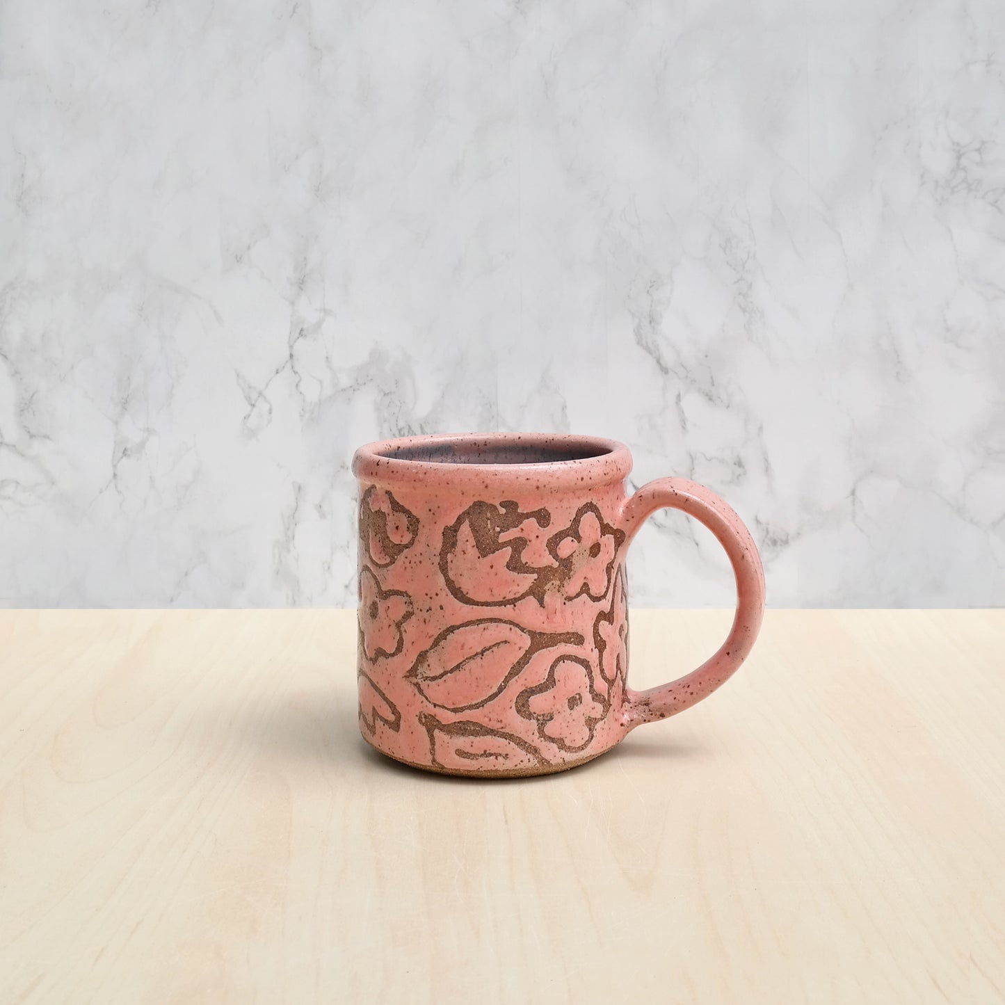 Speckled Flower Mug - Tulip Pink