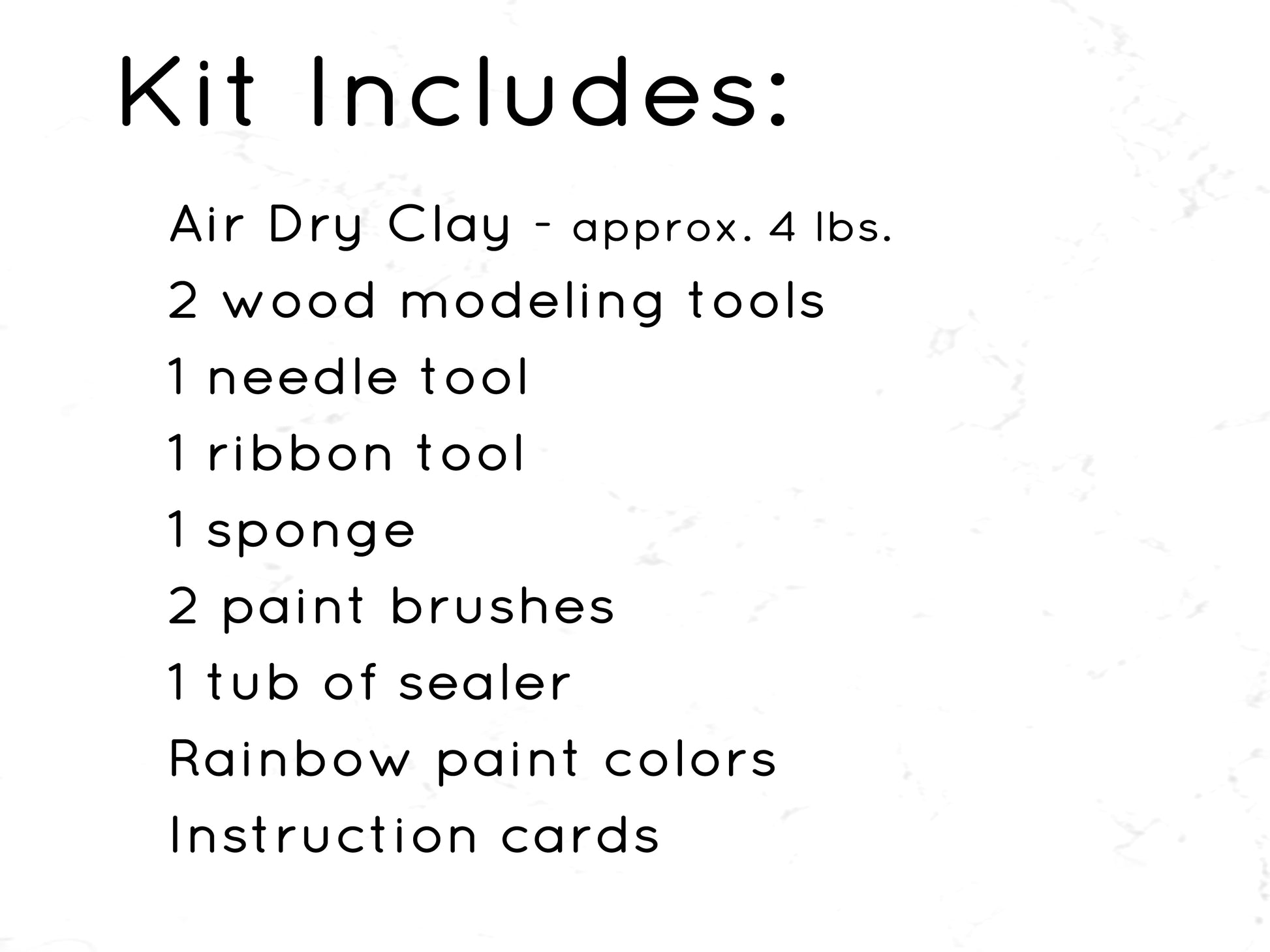 Home pottery kit: Air dry clay kit - Small kit