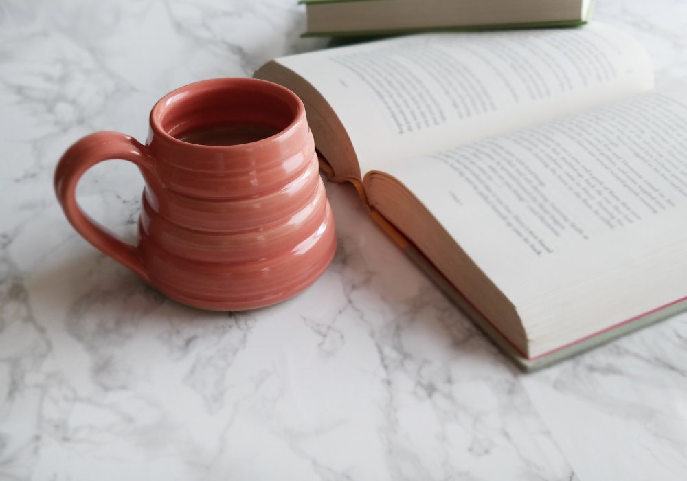 Bee Skep Pottery Mug - Tulip Pink - Stuck in the Mud Pottery