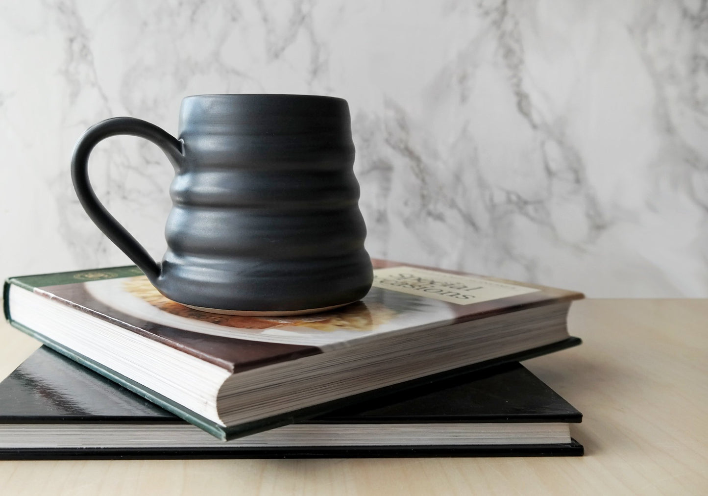 Bee Skep Pottery Mug - Raven Black - Stuck in the Mud Pottery