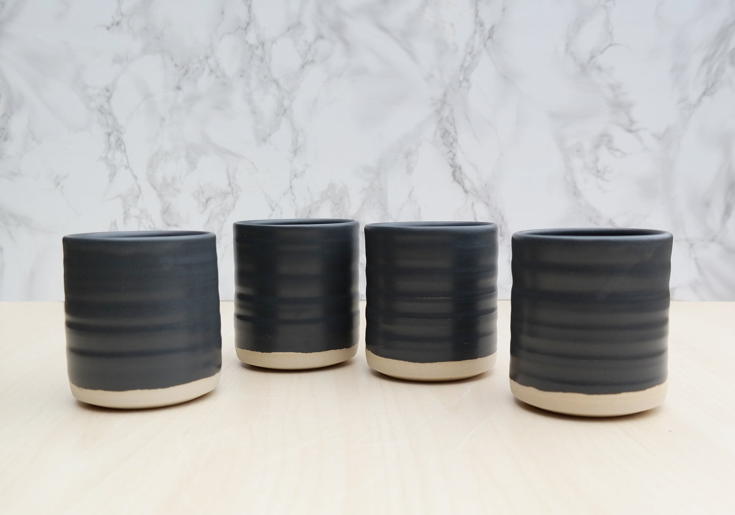 Matte Black Whiskey Ceramic Tumblers