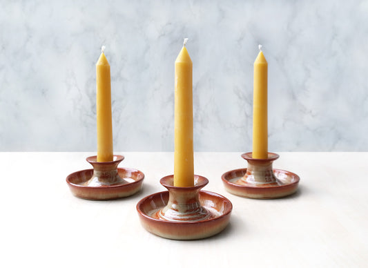 Ceramic Candle Holder - Terra Firma Brown