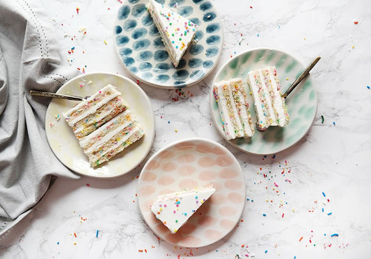 Confetti Dessert Plates - Set of 4 - Stuck in the Mud Pottery