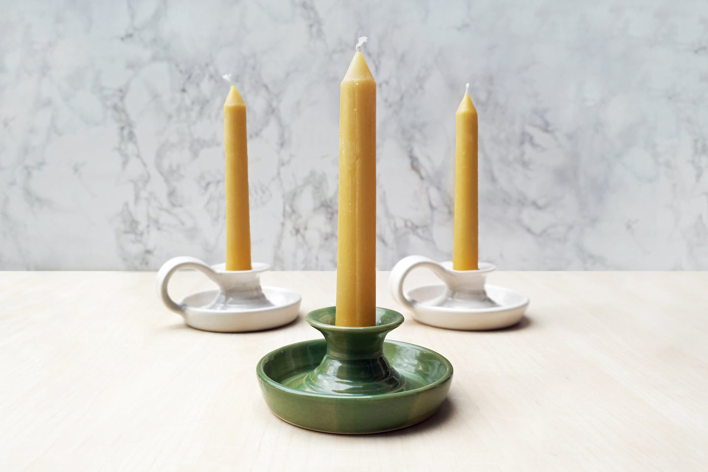 Ceramic Candle Holder - Evergreen