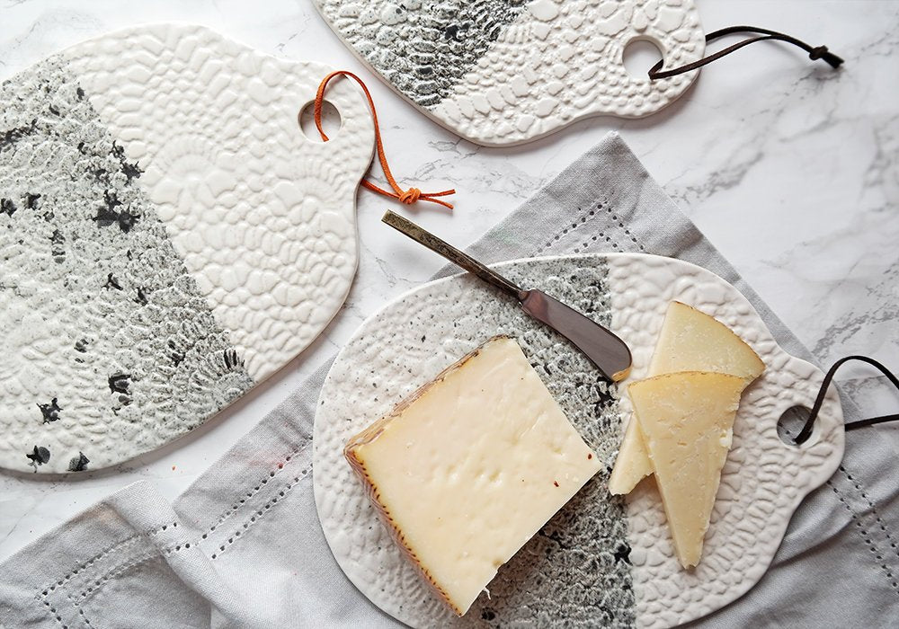 Black + White Cheese Board - Stuck in the Mud Pottery