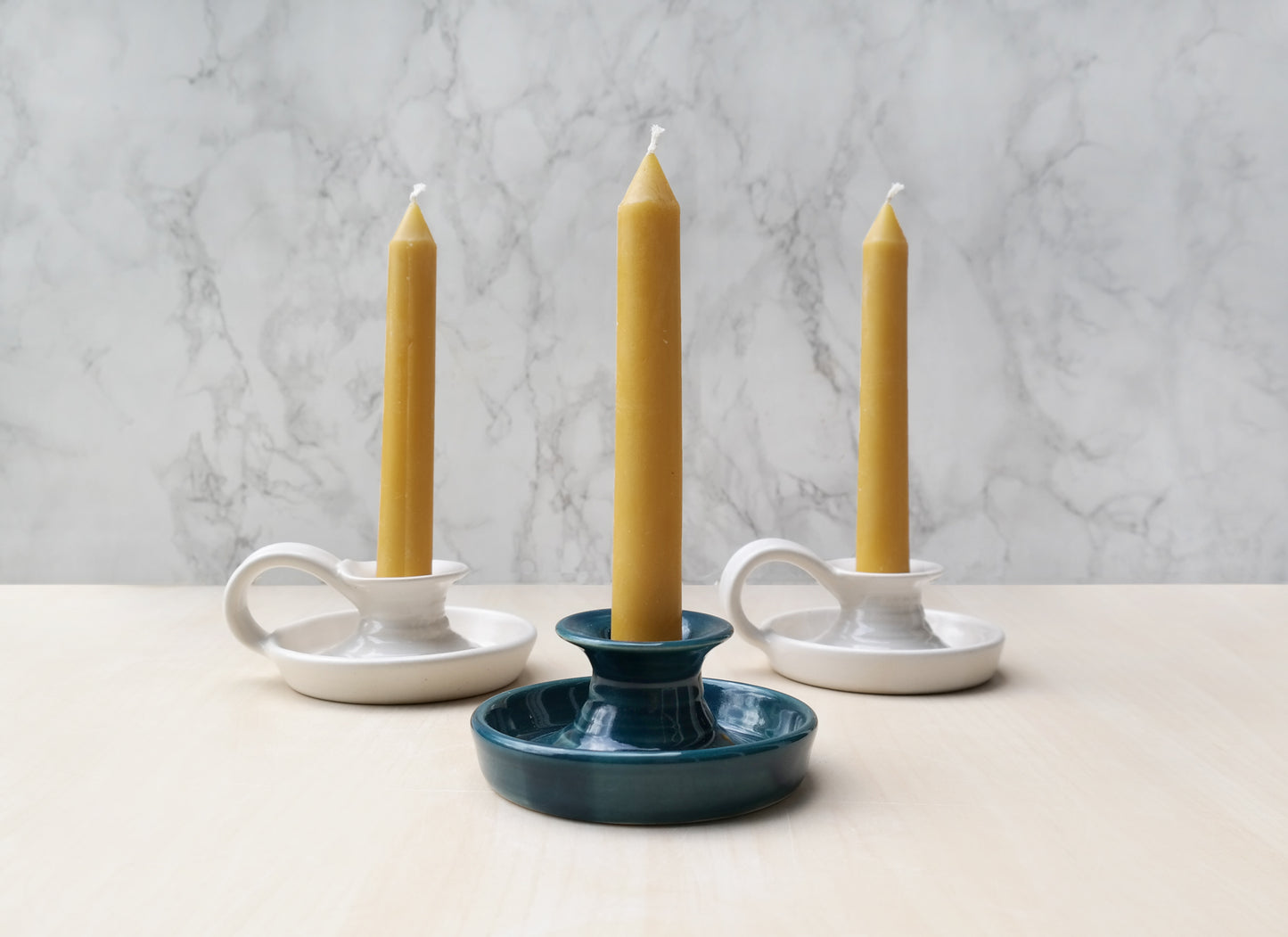 Ceramic Candle Holder - Navy Blue