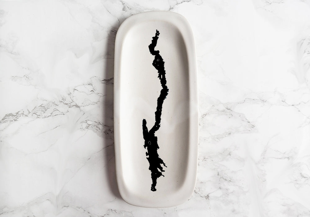 Lake George, NY - Small Serving Tray - Stuck in the Mud Pottery