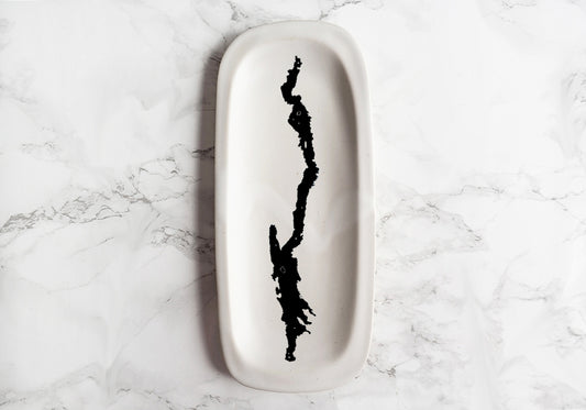 Lake George, NY - Small Serving Tray - Stuck in the Mud Pottery